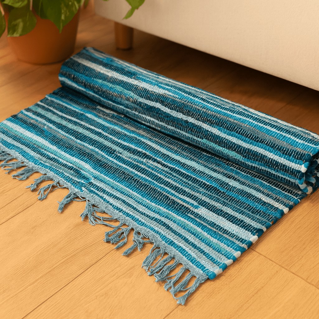 Rag Rug Aqua Blues x