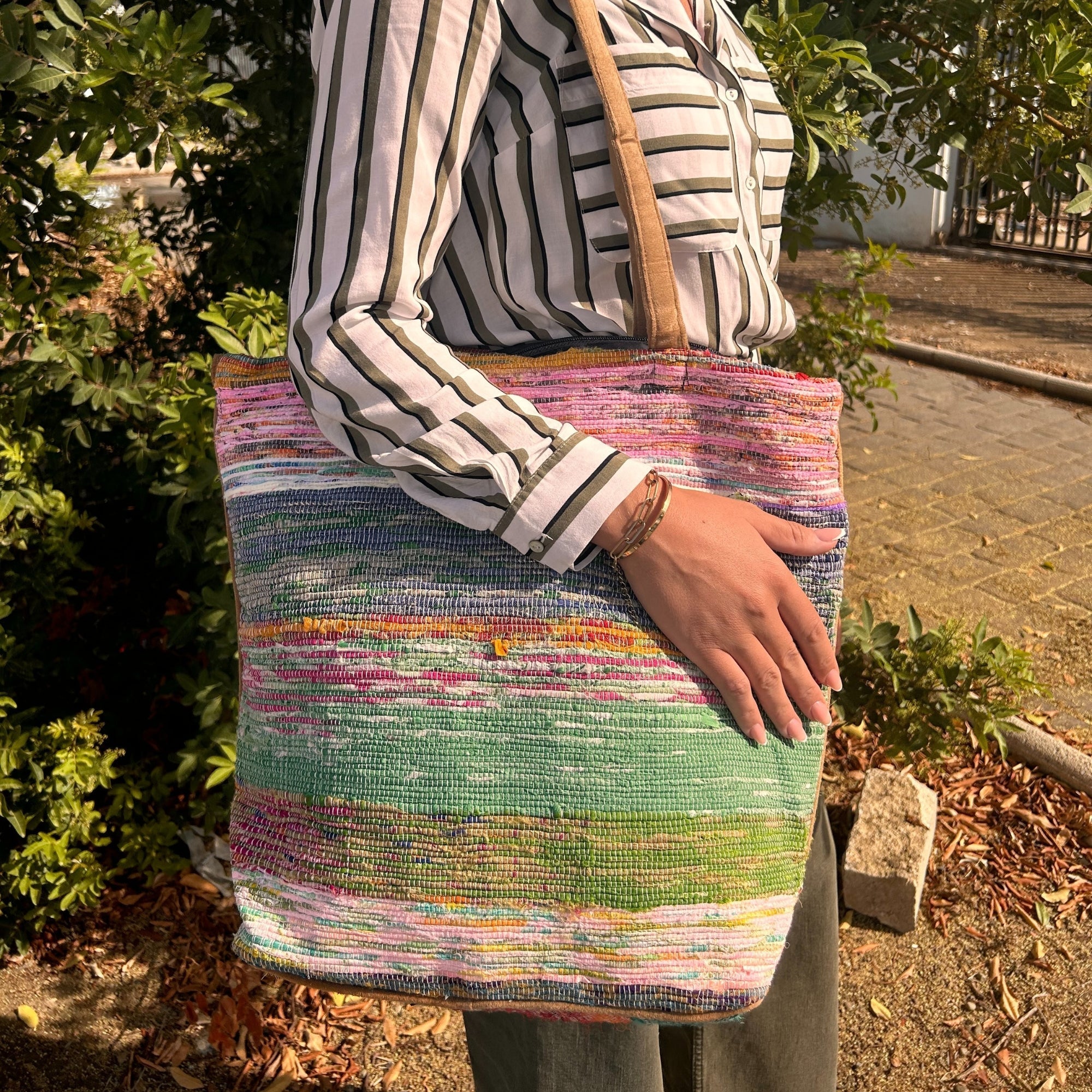 Recycled Large Rug Bag, Dusk