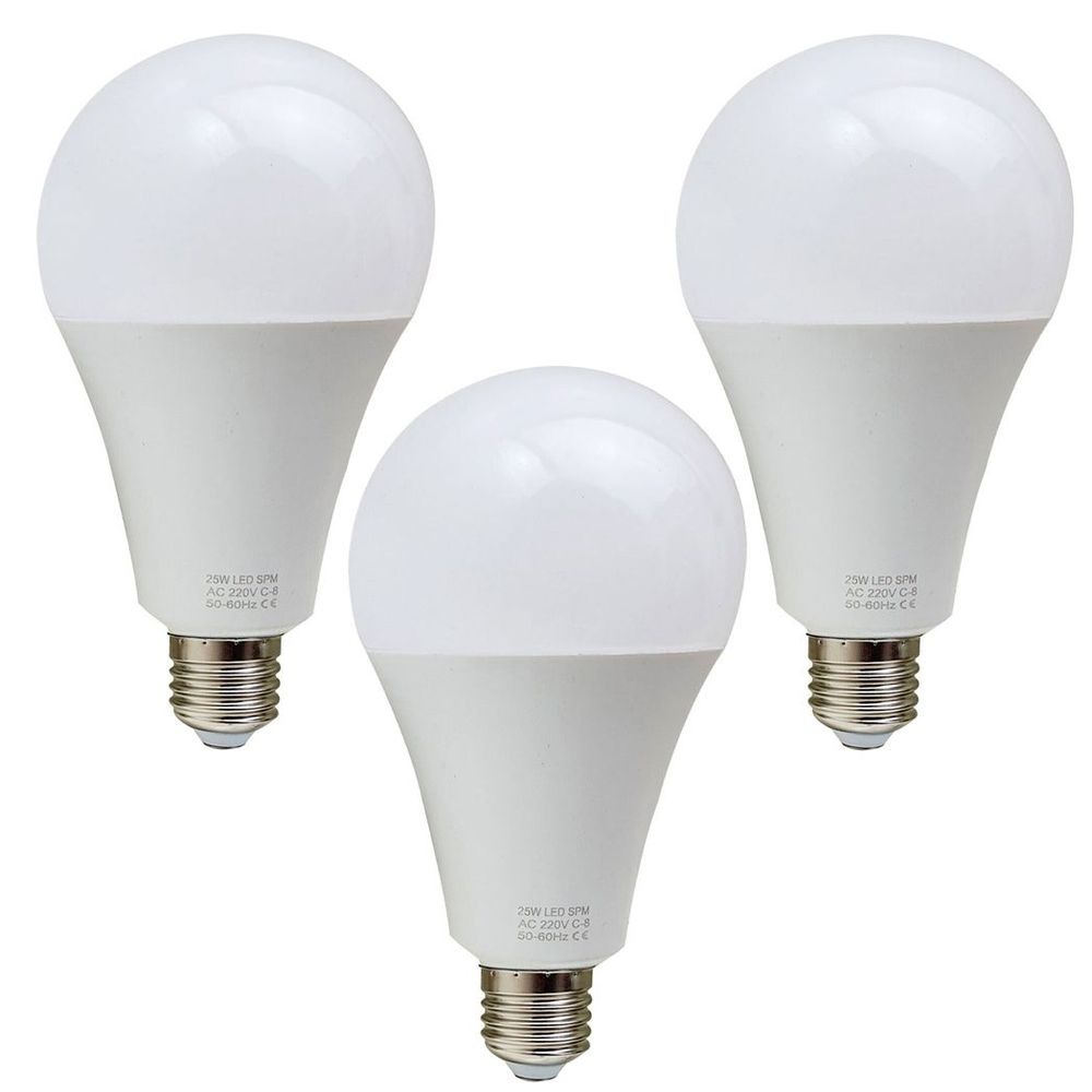 E W Energy Saving Warm White LED Light Bulbs A E Screw-in non dimmable bulbs - Pack