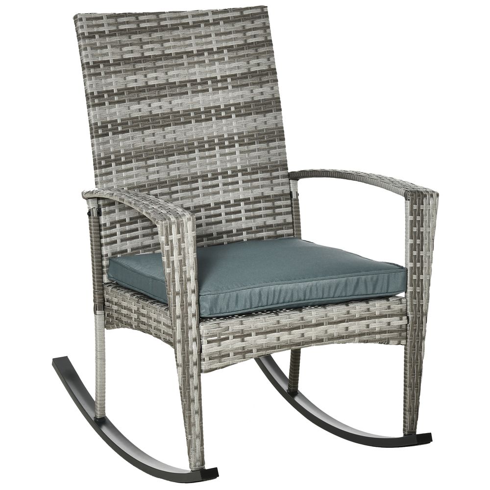 Rattan Rocking Chair Rocker with Cushion