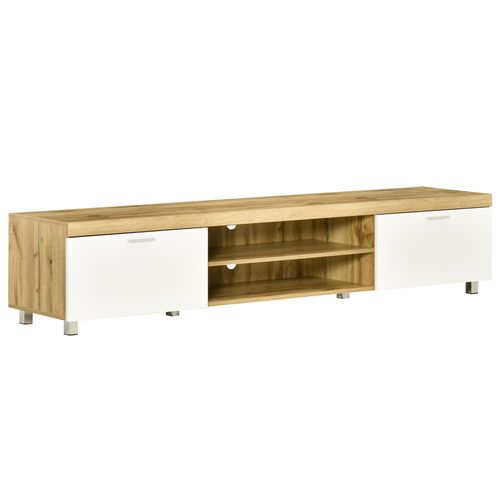HOMCOM Modern Unit for TV w Cabinet Shelf for Living Room