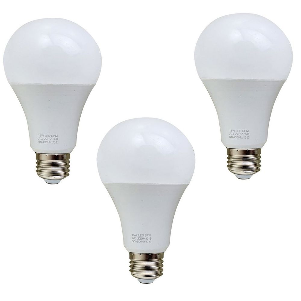 E W Energy Saving Warm White LED Light Bulbs A E Screw-in non dimmable bulbs - Pack