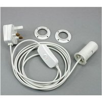 Lamp Fitting, Cable and Plug Wired for SES Bulb