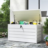 L Metal Lockable Garden Storage Box Patio Waterproof Box