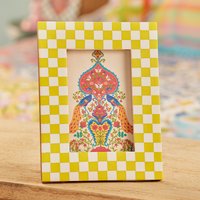 Check Photo Frame - Yellow - x"