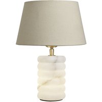 Alabaster Stone Dual Lit Table Lamp, Natural