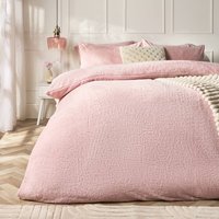 Thermal Soft Teddy Fleece Duvet Cover Bedding Set, Dusty Pink
