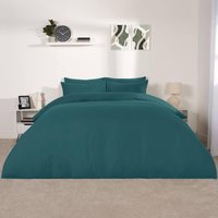 Plain Dyed Duvet Cover with Pillowcase Bedding Set, Teal