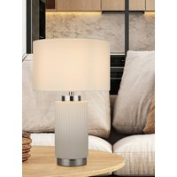 Ceramic Chrome Table Lamp Table Lamp, White