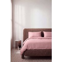 % Cotton Percale Bedding Bundle - Duvet Cover Set + Fitted Sheet + Duvet + Pillows, Pink