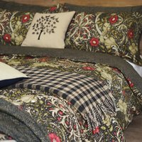Morris & Co Seaweed Super Kingsize Duvet Cover Set, Black