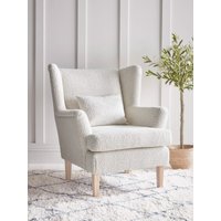 Trosa Armchair - Dusky Blue Cotton Stripe