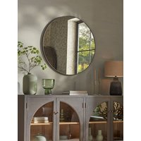 Round Antique Glass Mirror