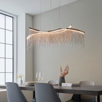 Endon Orphelia Light Ceiling Pendant Light In Chrome Finish With Silver Chain
