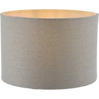 Dar Lighting Pyramid Grey Linen Drum Shade