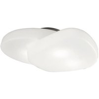 Mantra M Ufo Light Bathroom Flush Ceiling Light In Matt And Opal White