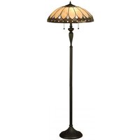 Interiors Brooklyn Tiffany Light Floor Lamp In Cream
