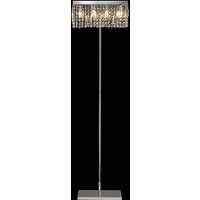Baden x Rectangular Floor Lamp In Polished Chrome Finish With Crystal Glass