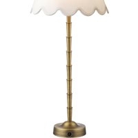 Dar Lighting Wyman Rechargeable LED Table Lamp Base In Matt Antique Brass