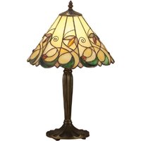 Interiors Jamelia Tiffany Small Light Table Lamp In Dark Bronze With Shade