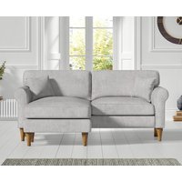 Darwin Light Grey Fabric Left Hand Facing Chaise Corner Sofa