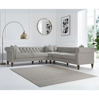 Bromley Medium Grey Linen Corner Sofa