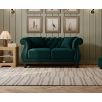 Harrow Chesterfield Green Velvet Seater Sofa