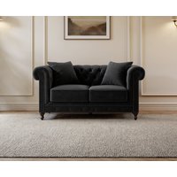 Westminster Chesterfield Black Velvet Seater Sofa