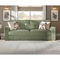 Jasper Hunter Green Chenille Fabric Seater Sofa