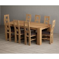Sheringham Solid Oak Dining Table with Charcoal Grey Natural Chairs