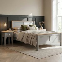 Felton Oak and Light Grey Painted Drawer Bedside Table