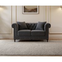 Westminster Chesterfield Dark Grey Velvet Seater Sofa