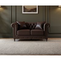 Westminster Chesterfield Brown Leather Seater Sofa