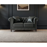 Westminster Chesterfield Grey Leather Seater Sofa