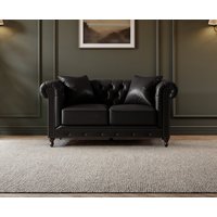Westminster Chesterfield Black Leather Seater Sofa