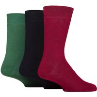 Mens Pair Glenmuir Bamboo Full Cushion Leisure Socks Burgundy Navy Green -