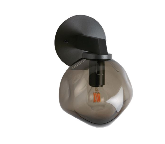 CTO Lighting Gaia - Plate Wall Light antique bronze with shiny opal glass