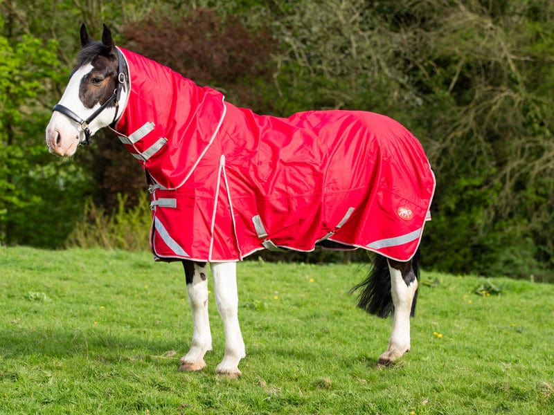 WIDE FIT G Detachable Neck Turnout Rug - Red - ' WF